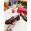 Roger Vivier Heel 3.5cm Preppy Viv' Metal Buckle Loafers Burgundy 2022