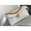 Bvlgari Serpenti East-West Maxi Chain Shoulder Bag 28cm with Detachable Shoulder Strap White
