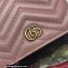 Gucci GG Marmont card case wallet 466492 Nude Pink