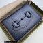 Gucci Horsebit 1955 card case wallet brass hardware 621887 Blue