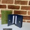 Gucci Horsebit 1955 card case wallet brass hardware 621887 Blue