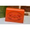Gucci Horsebit 1955 card case wallet brass hardware 621887 Orange