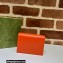 Gucci Horsebit 1955 card case wallet brass hardware 621887 Orange