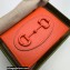 Gucci Horsebit 1955 card case wallet brass hardware 621887 Orange