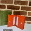 Gucci Horsebit 1955 card case wallet brass hardware 621887 Orange