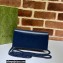 Gucci Horsebit 1955 wallet with chain bag brass hardware 621892 Blue