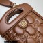 Gucci GG matelassé top handle mini bag 723776 Brown