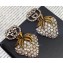 Gucci Clear Crystals Earrings with Strawberry Pendant 583576