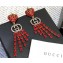 Gucci Strawberry Earrings with Red Crystals 580959