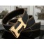 Hermes Width 3.8cm Calfskin Leather Belts Black/Gold 2018