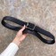 Prada Width 3.4cm Calfskin Grained Belts Black 2018