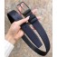 Prada Width 3.4cm Calfskin Double Sides Belts Black/Blue 2018