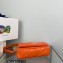 Prada System nappa leather patchwork shoulder bag 1BD328 Orange