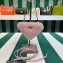 Prada Shearling and Saffiano leather mini-pouch Bag 1NR015 Pink
