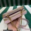 Prada Shearling and Saffiano leather mini-pouch Bag 1NR015 Pink