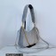 Prada Shearling Mini Hobo Bag 1BC204 Gray