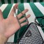 Prada Embellished satin and leather mini-pouch Bag 1NR015 Black