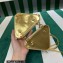 Prada Embellished satin and leather mini-pouch Bag 1NR015 Gold