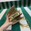 Prada Embellished satin and leather mini-pouch Bag 1NR015 Gold