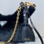 Prada Shearling Mini Hobo Bag 1BC204 Black