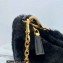 Prada Shearling Mini Hobo Bag 1BC204 Black