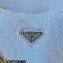 Prada Shearling Mini Hobo Bag 1BC204 White