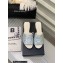 Chanel Camellia Embossed Logo Flat Mules Silver 2023