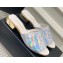 Chanel Camellia Embossed Logo Flat Mules Silver 2023
