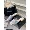 Chanel Camellia Embossed Logo Flat Mules Silver 2023