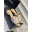 Chanel Camellia Embossed Logo Flat Mules Gold 2023