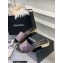 Chanel Camellia Embossed Logo Flat Mules Gun Color 2023
