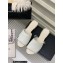 Chanel Camellia Embossed Logo Flat Mules White 2023