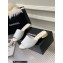 Chanel Camellia Embossed Logo Flat Mules White 2023