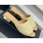 Chanel Camellia Embossed Logo Flat Mules Beige 2023