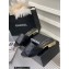 Chanel Camellia Embossed Logo Flat Mules Black 2023