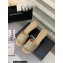 Chanel Camellia Embossed Logo Heel Mules Gold 2023