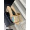 Chanel Camellia Embossed Logo Heel Mules Gold 2023