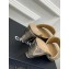 Chanel Camellia Embossed Logo Heel Mules Gold 2023