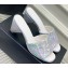 Chanel Camellia Embossed Logo Heel Mules Silver 2023