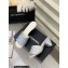Chanel Camellia Embossed Logo Heel Mules Silver 2023