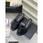 Chanel Camellia Embossed Logo Heel Mules Black 2023