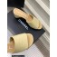 Chanel Camellia Embossed Logo Heel Mules Beige 2023