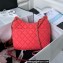 Chanel Wool Jersey Medium Hobo Bag AS3690 Dark Pink 2023