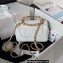 Chanel Leather Small Flap Bag with Top Handle AS3749 White 2023