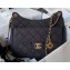 Chanel Wool Jersey Large Hobo Bag AS3693 Black 2023