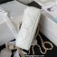 Chanel Leather Small Flap Bag with Top Handle AS3749 White 2023
