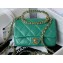Chanel Leather Small Flap Bag with Top Handle AS3749 Green 2023