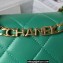 Chanel Leather Small Flap Bag with Top Handle AS3749 Green 2023