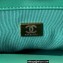 Chanel Leather Small Flap Bag with Top Handle AS3749 Green 2023