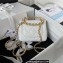 Chanel Leather Mini Flap Bag with Top Handle AS3748 White 2023